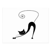 Gatito banal negro 2 postal