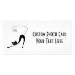 Gatito banal negro 2 tarjeta fotografica personalizada