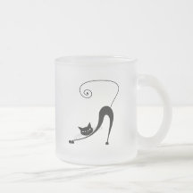 Gatito banal negro 2 tazas