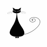 Gatito banal negro 4 esculturas fotográficas
