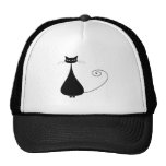 Gatito banal negro 4 gorros bordados