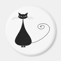 Gatito banal negro 4 imán de frigorífico