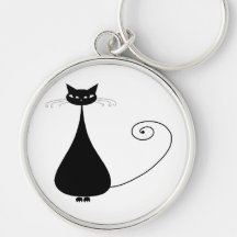 Gatito banal negro 4 llavero personalizado