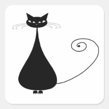 Gatito banal negro 4 pegatinas  