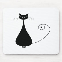 Gatito banal negro 4 tapetes de ratones
