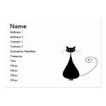 Gatito banal negro 4 tarjeta de negocio