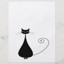 Gatito banal negro 4 tarjetones