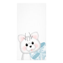 Gatito blanco lindo tarjeta personal