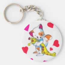 Gatito	blanco Llavero