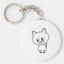 Gatito blanco llavero personalizado