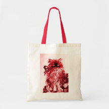 GATITO CON LOS ROSAS, el rojo y el blanco Bolsas