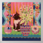 Gatito curioso: Pintura única Posters