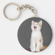 gatito de bostezo llaveros personalizados