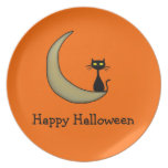 Gatito de Halloween Platos