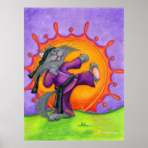 Gatito de Kung Fu/impresión del artista Poster