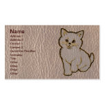 Gatito de la Cuero-Mirada suave Plantillas De Tarjetas Personales