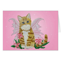 Gatito de la hada del Tabby Felicitaciones