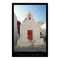 Gatito de la iglesia - Mykonos posters
