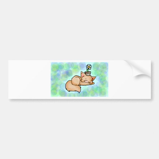 Gatito de la maceta pegatina de parachoque