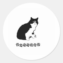 Gatito de la manopla etiqueta