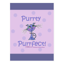 Gatito de Purrty Purrfect Tarjeta Postal