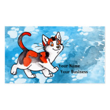 Gatito del calicó tarjeta de negocio