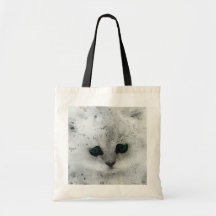 Gatito del Grunge Bolsa Lienzo