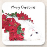 Gatito del navidad posavasos de bebidas