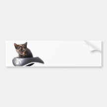 Gatito del pirata informático pegatina de parachoque