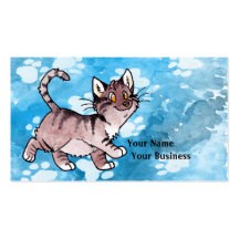 Gatito del Tabby de Brown Plantilla De Tarjeta Personal