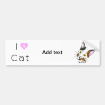 Gatito-gato, concha (三毛猫) etiqueta de parachoque