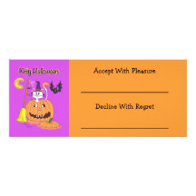 Gatito Halloween Invitaciones Personales