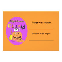Gatito Halloween Invitaciones Personalizada