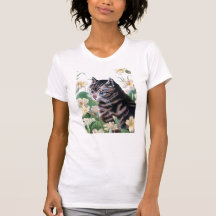 Gatito lindo - arte del gato del vintage camiseta