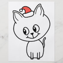 Gatito lindo en la Navidad Flyer A Todo Color
