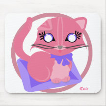 Gatito Mousepad blanco de Rosie Toon Tapetes De Ratón