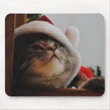Gatito Mousepad de Santa Alfombrillas De Raton