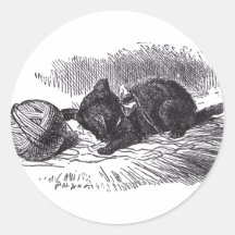 Gatito negro etiqueta