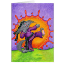 Gatito/Notecard de Kung Fu Tarjeta