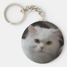 Gatito persa blanco llaveros
