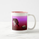 Gatito púrpura enojado tazas