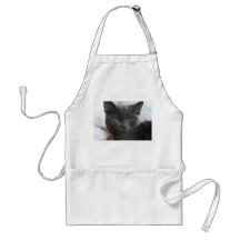 Gatito relajado delantales