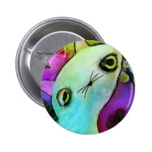Gatito triste lindo del ojo del brillo de Gato™ de Pins