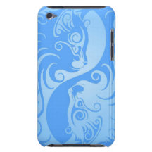 Gatitos azules de Yin Yang iPod Touch Case-Mate Carcasa