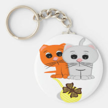 Gatitos con hilado llaveros