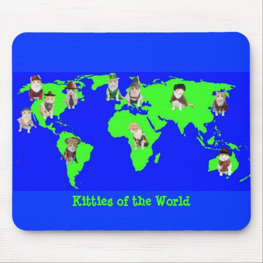 Gatitos del mundo tapete de ratones