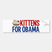 Gatitos para Obama Etiqueta De Parachoque