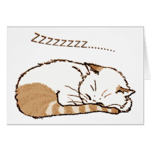 gato 2 el dormir tarjetón