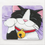Gato afortunado lindo Mousepads del smoking de Man