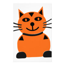 Gato anaranjado feliz papelería